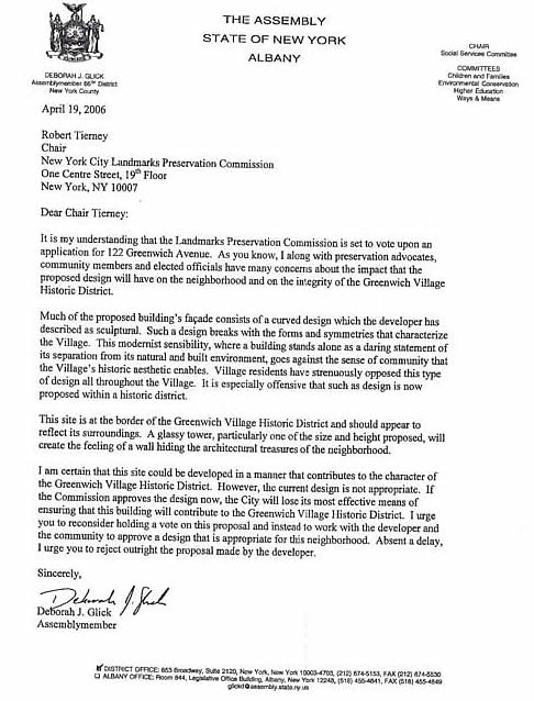 testimony Assemblymember Glick